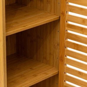 5five Szafka łazienkowa stojąca wysoka SICELA, bambusowa, 38 x 33 x 168 cm 3