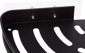 5five Półka łazienkowa narożna pod prysznic, aluminiowa, czarna, 29,2 x 23,5 x 4 cm 2