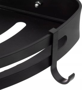 5five Półka łazienkowa narożna pod prysznic, aluminiowa, czarna, 29,2 x 23,5 x 4 cm 4