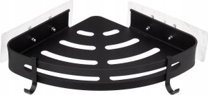 5five Półka łazienkowa narożna pod prysznic, aluminiowa, czarna, 29,2 x 23,5 x 4 cm 5