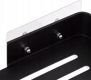 5five Półka łazienkowa pod prysznic, aluminiowa, czarna, 32,5 x 13 x 5,8 cm 2