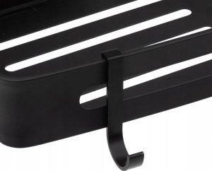 5five Półka łazienkowa pod prysznic, aluminiowa, czarna, 32,5 x 13 x 5,8 cm 4