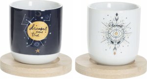 Secret de Gourmet Zestaw kubków porcelanowych z podstawką REVES, 4 sztuki, 100 ml 1