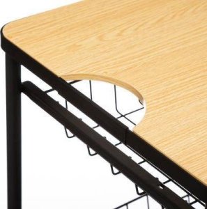 5five Wózek kuchenny z tacą i koszykami, czarny 4