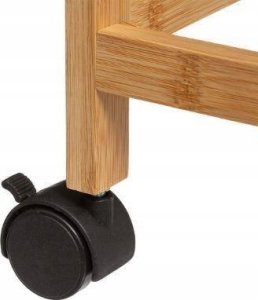 5five Wózek kuchenny z bambusa, 2 koszyki i wyjmowane tace 3