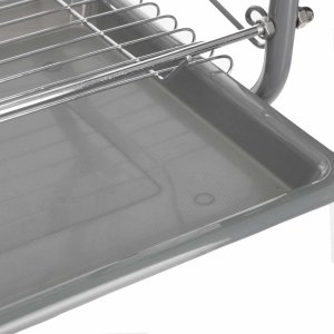 5five Ociekacz do naczyń 2 poziomy + koszyk na sztućce, szary (146478) 3
