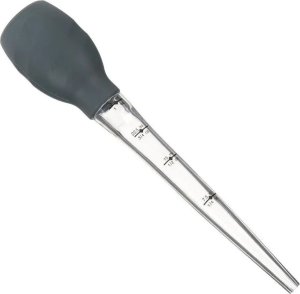 Secret de Gourmet Pipeta do mięs, szklana z silikonowym uchwytem, szara 6