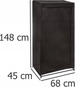 5five Szafa tekstylna na ubrania, 68x45x148 cm, czarna 2