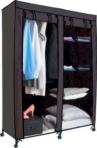 5five Szafa tekstylna na ubrania, 118x48x168 cm, czarna 7