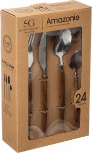 Secret de Gourmet Komplet sztućców AMAZONIE, 24 elementy, z drewnianą rączką 1
