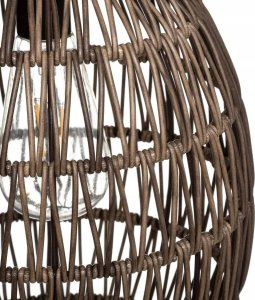 Atmosphera Lampion solarny z plecionym kloszem, Ø 21 cm, brązowy 4