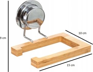 5five Uchwyt na papier toaletowy na przyssawce VENTERRA, bambus 3