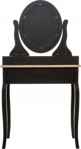 Atmosphera Toaletka z lustrem CHRYSA, czarna z brązowym blatem 3