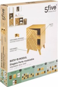5five Szafka łazienkowa Bath n'modul, zamykana, bambus, 70 cm 9