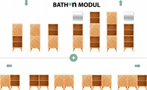 5five Szafka łazienkowa z lustrem Bath n'modul, 45 x 55 cm 9