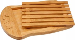 Deska do krojenia 5five Deska bambusowa do krojenia chleba z miejscem na okruszki, 34 x 26 x 2 cm 5
