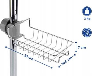 5five Półka łazienkowa, wisząca na przyssawki, stal chromowana, narożna 11