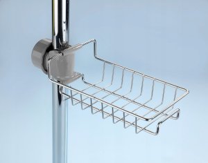 5five Półka łazienkowa, wisząca na przyssawki, stal chromowana, narożna 12