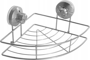 5five Półka łazienkowa, wisząca na przyssawki, stal chromowana, narożna 2