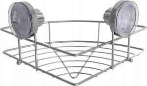 5five Półka łazienkowa, wisząca na przyssawki, stal chromowana, narożna 3