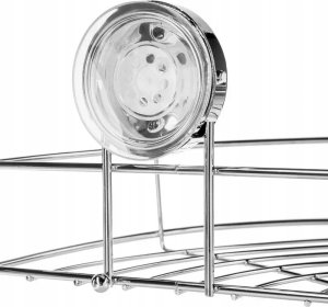 5five Półka łazienkowa, wisząca na przyssawki, stal chromowana, narożna 6