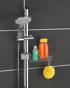 5five Półka łazienkowa, wisząca na przyssawki, stal chromowana, narożna 10