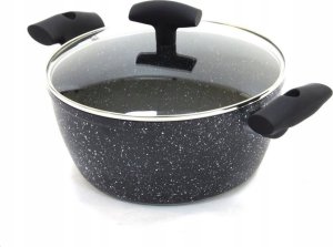 5five Garnek aluminiowy z powłoką marmurową Ø 24 cm + pokrywka 2