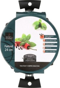 5five Garnek aluminiowy z powłoką marmurową Ø 24 cm + pokrywka 6