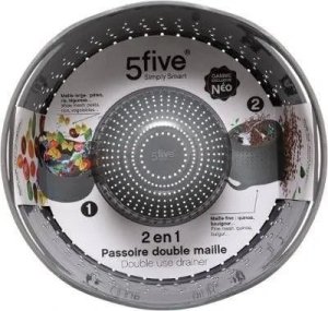 5five Durszlak 2w1, tworzywo sztuczne, szary 5