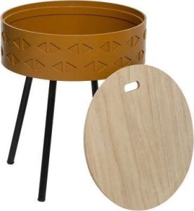 Atmosphera Stolik kawowy okrągły ze schowkiem SHIRO, brązowy 2