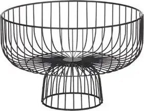 Secret de Gourmet Kosz na owoce z podstawą, metal, 28 cm, czarny 3