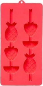 5five Foremki do lodu OWOCE, silikonowe, 21 x 10,5 cm, 2 sztuki, kolor różowo-morski 5