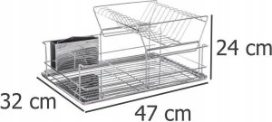 5five Dwupoziomowa suszarka do naczyń, ociekacz - stal nierdzewna 3