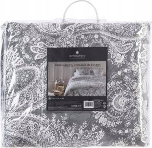 Atmosphera Zestaw dwie poszewki na poduszki i narzuta „Marie” na łóżko szary wzorzysty 4