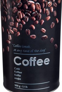 5five Puszka na kawę, 500 g, metal, czarna 3