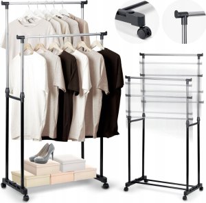 5five Wieszka na ubrania mobilny, podwójny uchwyt, 160 cm 5