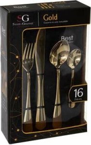 Secret de Gourmet Sztućce ze stali nierdzewnej, praktyczny zestaw przyborów kuchennych o nowomodnej stylistyce 2
