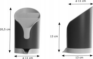 5five Ociekacz na sztućce z przegrodami i odpływem, 20 cm 3