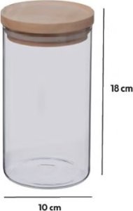 5five Pojemnik na sypką żywność z drewnianą pokrywką, hermetyczny, 1 L 5