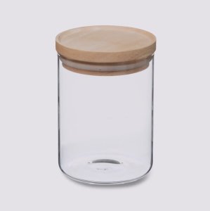 Secret de Gourmet Słoik na żywność sypką z drewnianym wieczkiem 600 ml 4