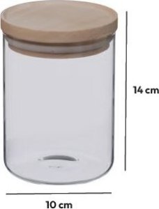Secret de Gourmet Słoik na żywność sypką z drewnianym wieczkiem 600 ml 6