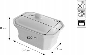 Secret de Gourmet Naczynie ceramiczne do zapiekania MINI z pokrywką, białe 4