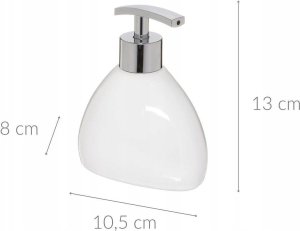 Dozownik do mydła 5five Dozownik na mydło SILK, ceramika, biały 2