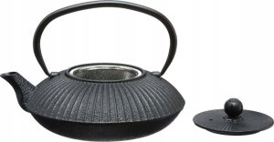 Secret de Gourmet Żeliwny imbryk do herbaty, profesjonalny dzbanek do parzenia herbaty, 800 ml, kolor czarny 2