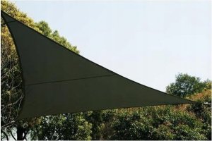 DLGTP Żagiel przeciwsłoneczny trójkątny CURACAO, 3 x 3 x 3 m, poliester, szary 4