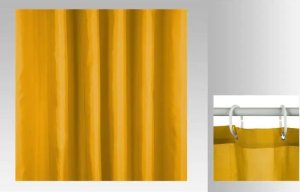 5five Zasłona prysznicowa z poliestru,180x200cm, musztardowy 2
