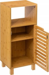 5five Regał bambusowy do łazienki, szafka w stylu skandynawskim z półkami 11