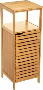 5five Regał bambusowy do łazienki, szafka w stylu skandynawskim z półkami 4