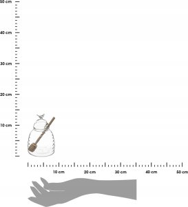 5five Słoik szklany do przechowywania miodu, duży pojemnik kuchenny + specjalna łyżka - wys. 14 cm, SECRET de GOURMET 3