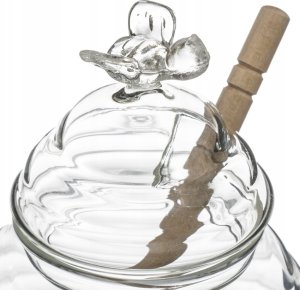 5five Słoik szklany do przechowywania miodu, duży pojemnik kuchenny + specjalna łyżka - wys. 14 cm, SECRET de GOURMET 4